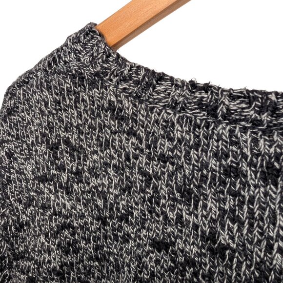 L.L. Bean Women’s Large Cotton Ragg Knit Sweater Black White - Picture 5 of 6